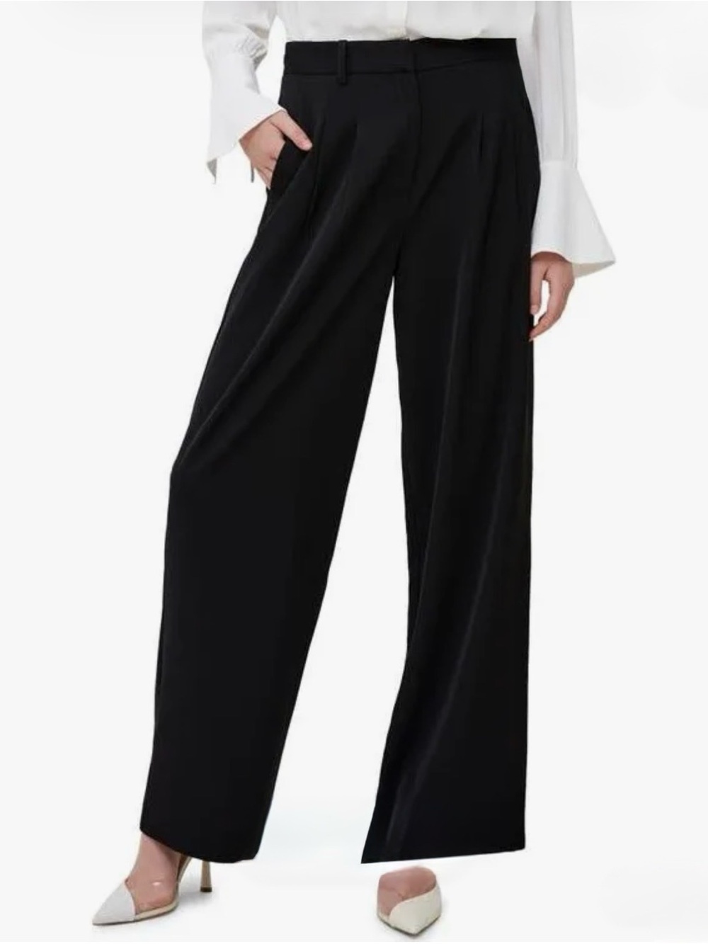 French Connection Black Harrie Trousers Size S Excellent Condition